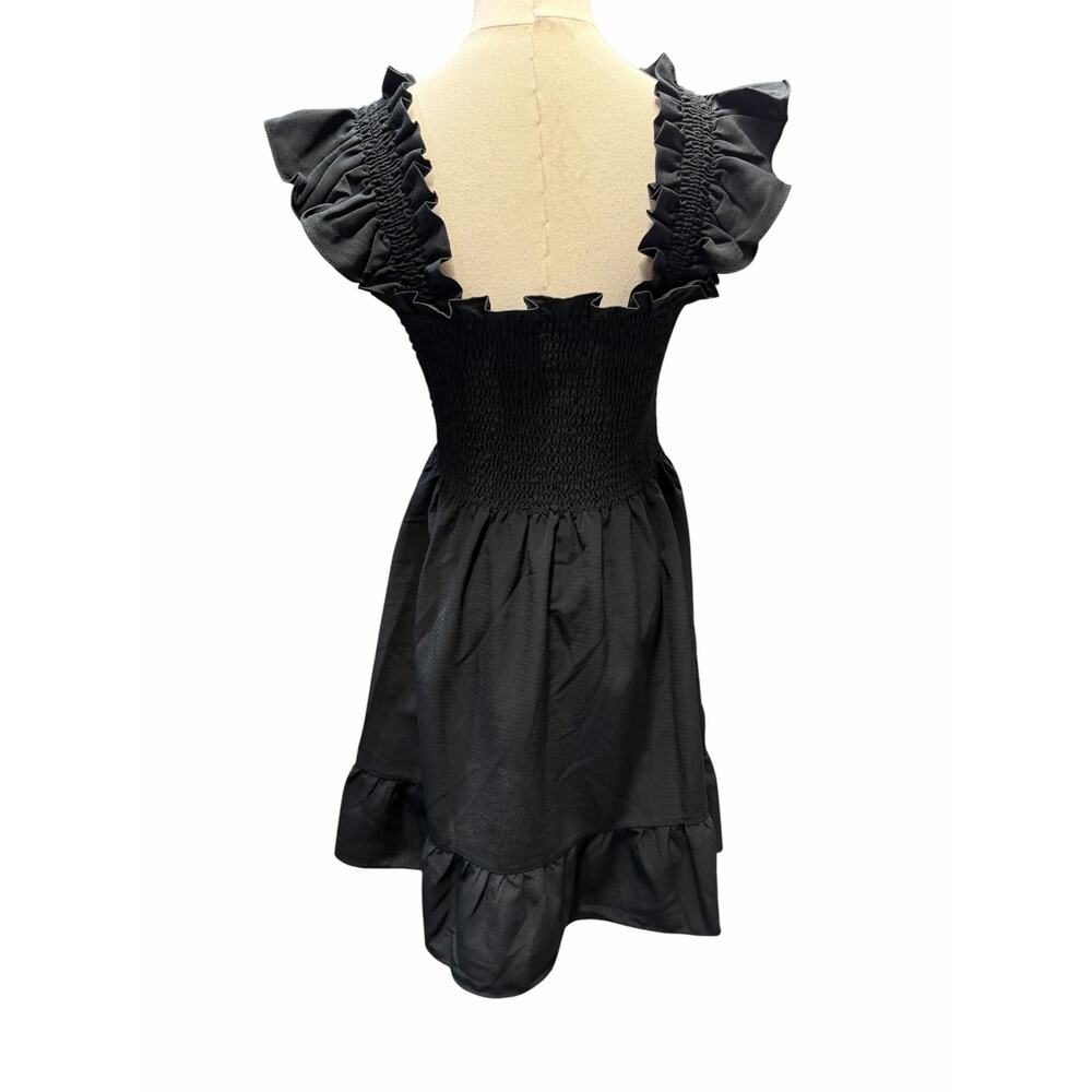 Hill House Home Elizabeth Nap Dress in Crepe Black - Picture 3 of 5